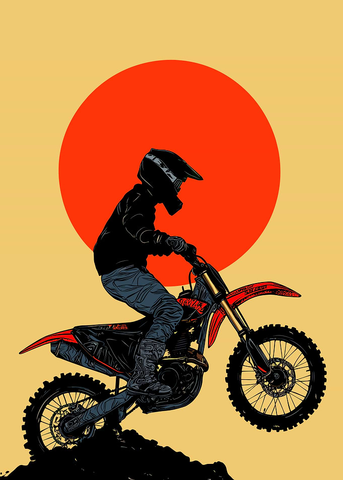Motocross Rider Silhouette