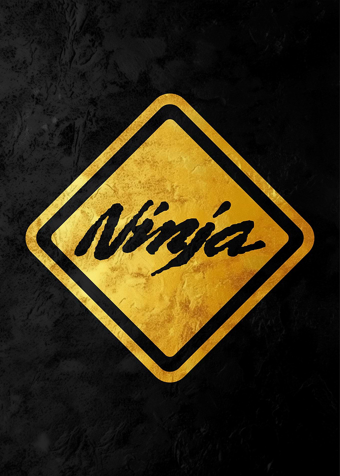 Gold Ninja Sign