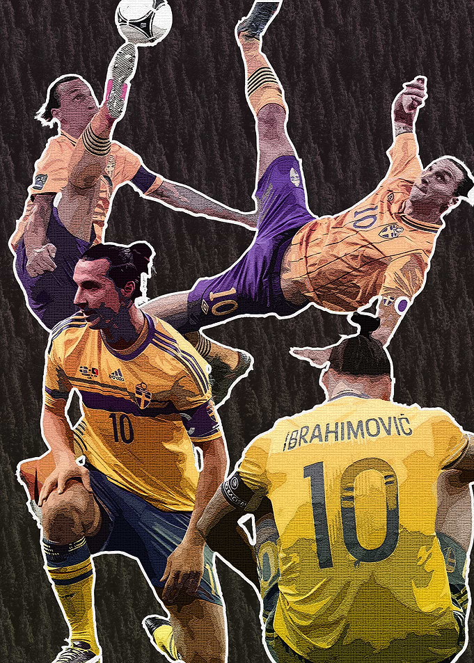Zlatan Ibrahimovic Soccer Collage