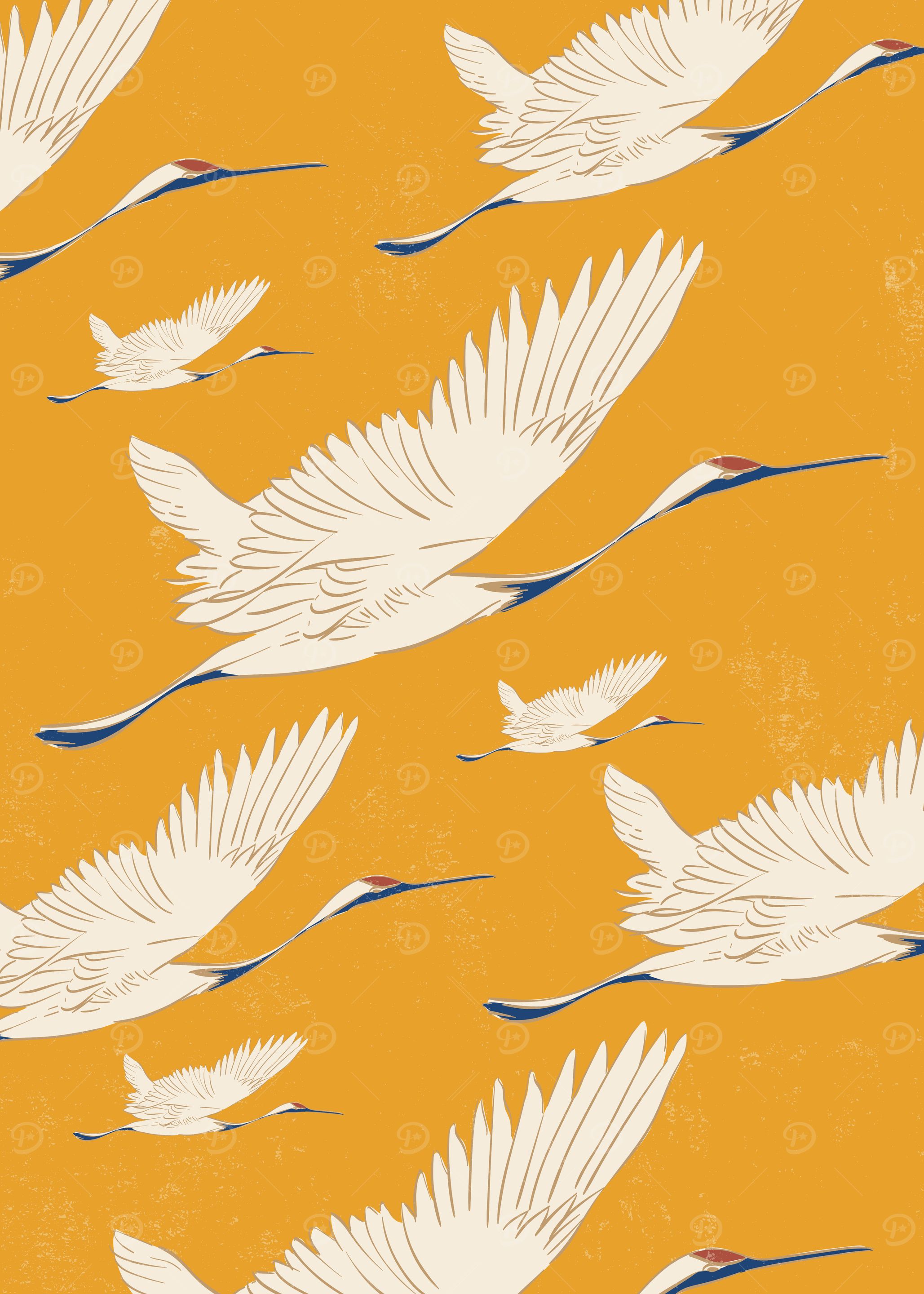 Flying Cranes Pattern