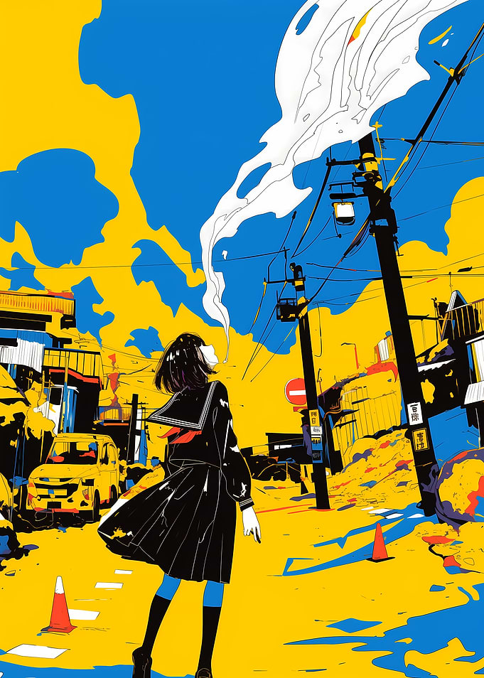 Girl in Yellow Street