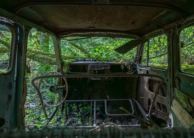 Abandoned Car Interior
