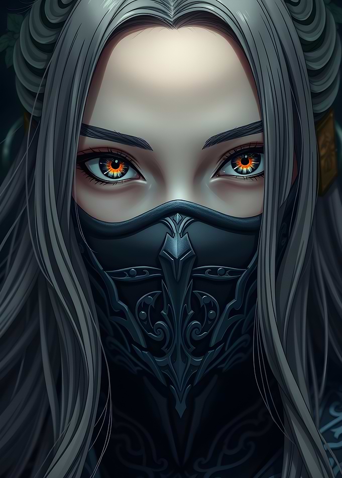 Anime Girl with Mask