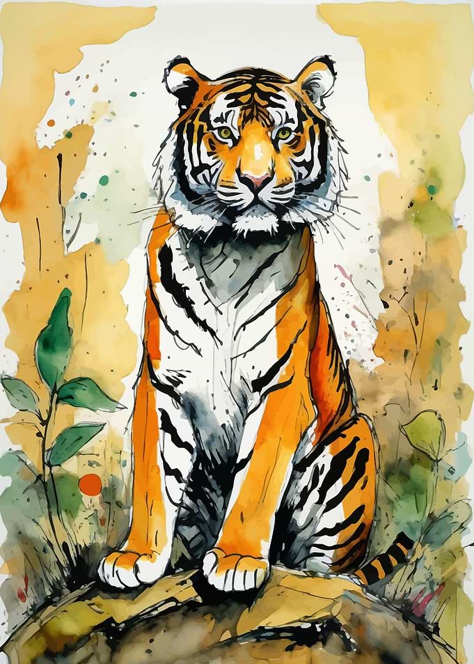 Watercolor Tiger