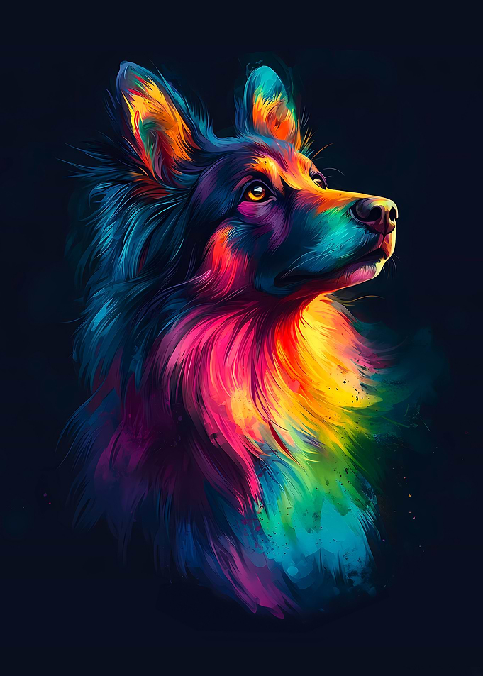 Rainbow German Shepherd