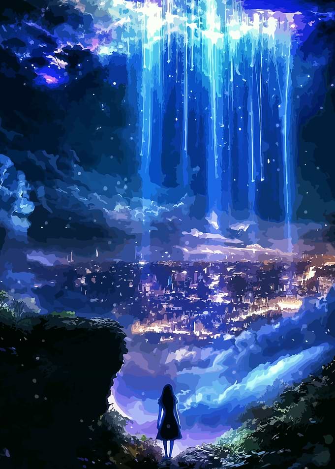 Night Sky Cityscape