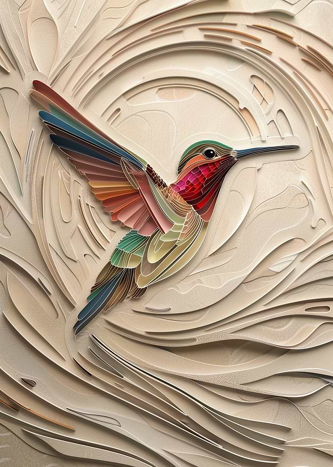Papercut Hummingbird