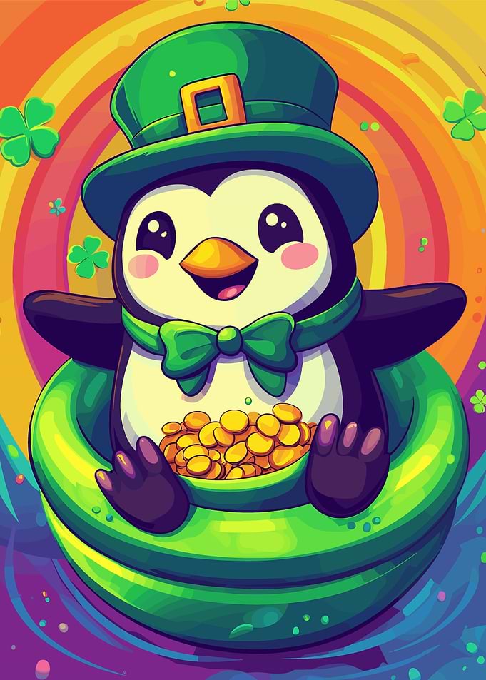 Lucky Penguin St. Patrick's Day