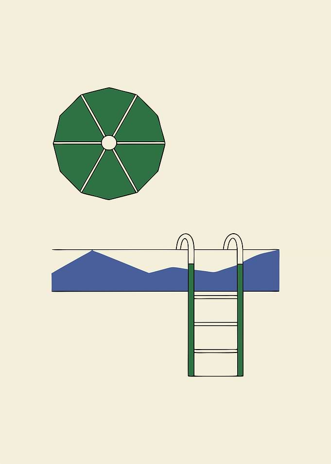 Poolside Minimalist Art