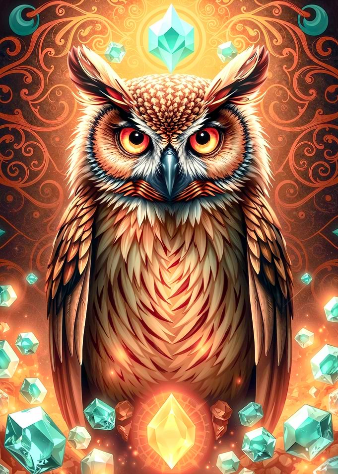 Turquoise Owl Stonimal