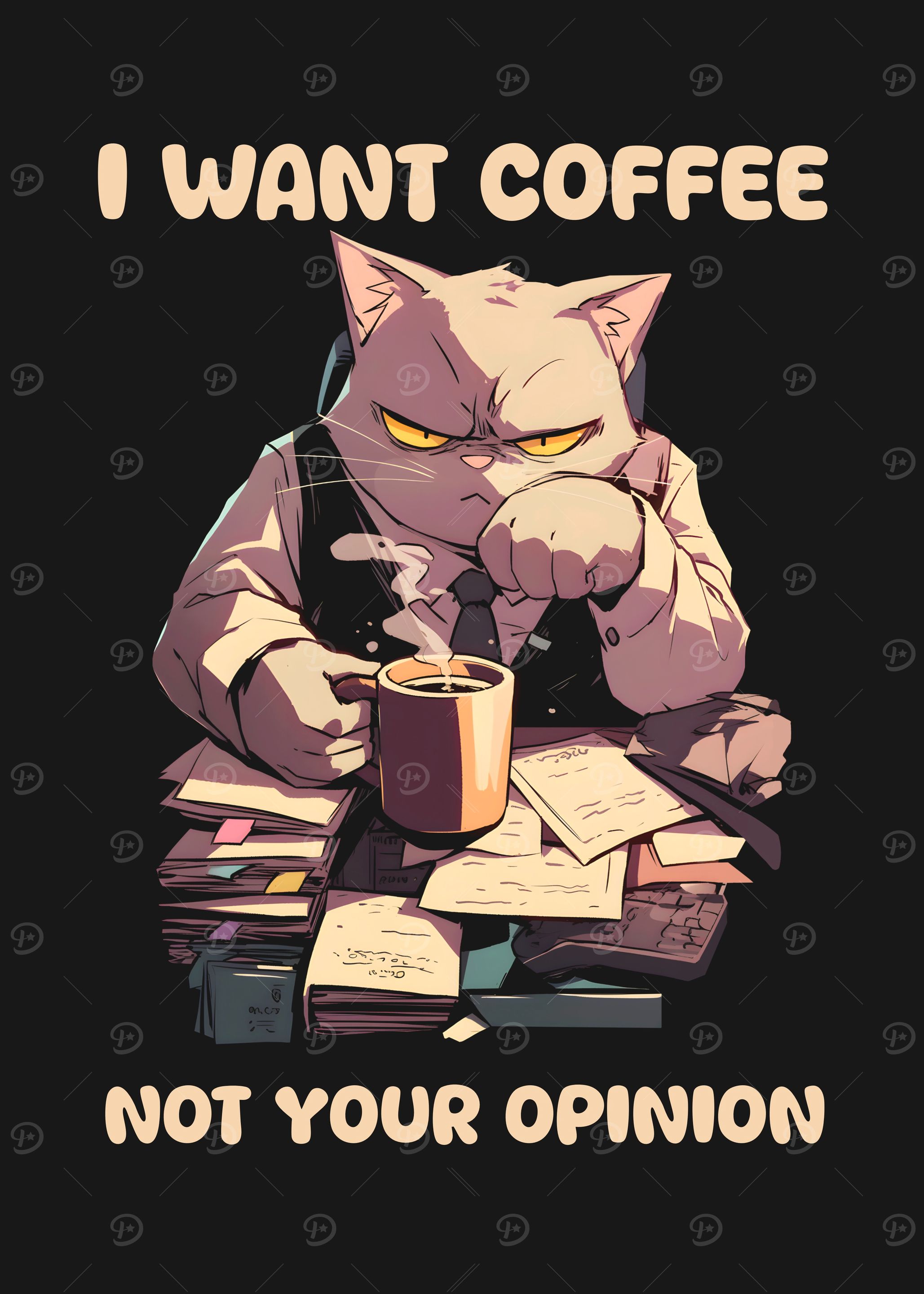 Coffee Tired Cat