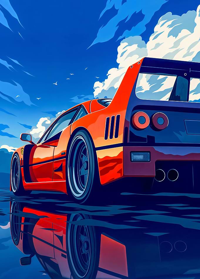 Ferrari F40 Illustration