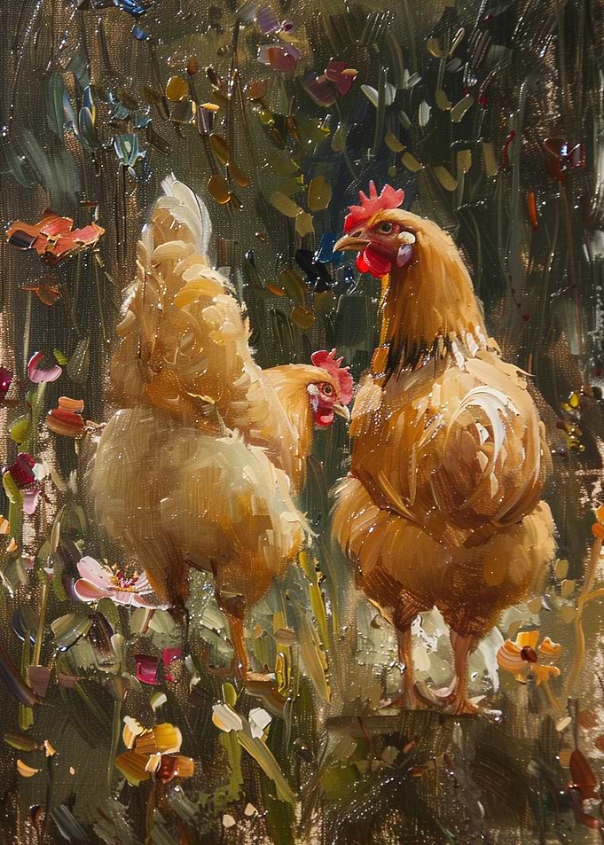 Rustic Chickens Countryside