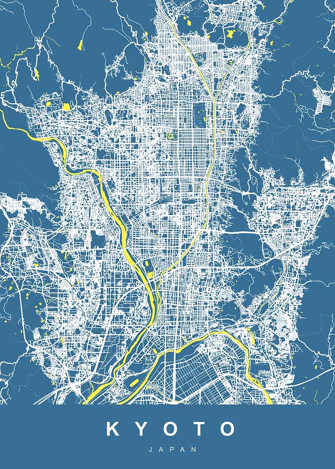 Kyoto Japan City Map