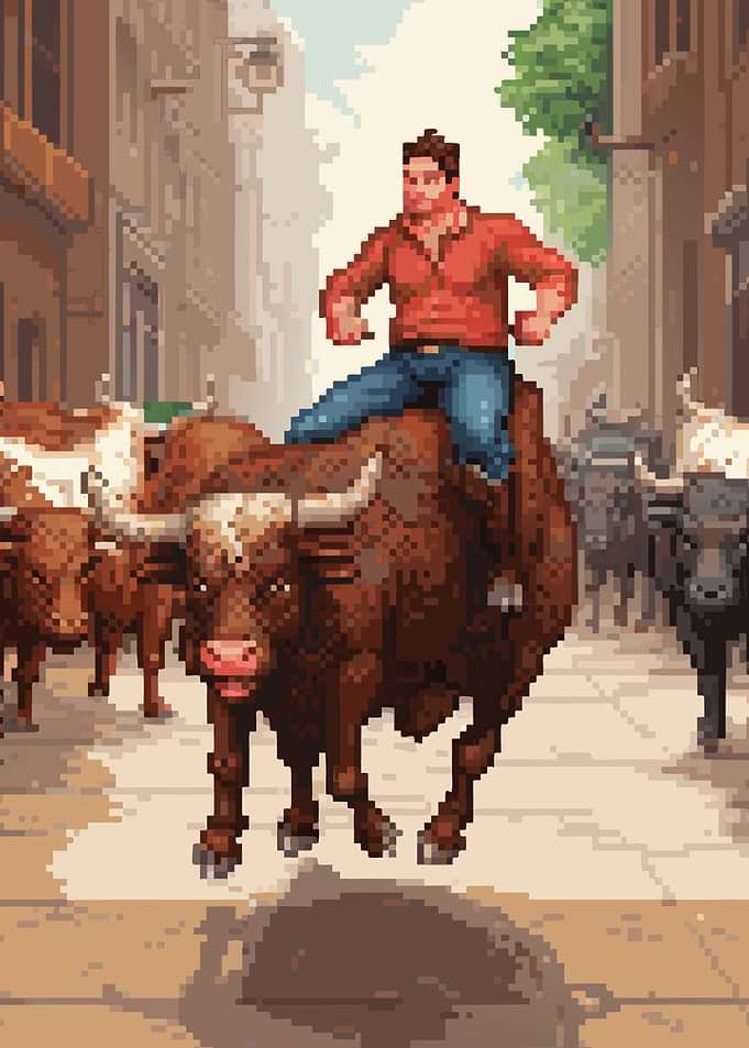 Bull Riding in City