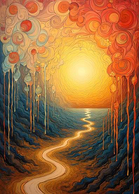 Abstract Sunlit Path