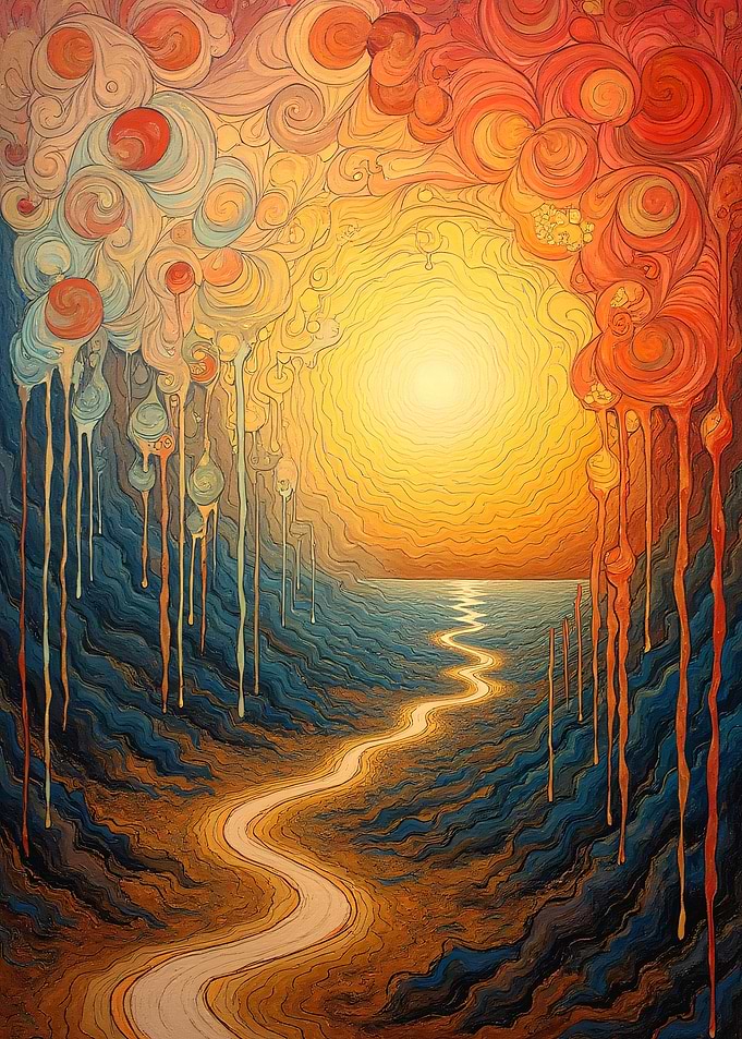 Abstract Sunlit Path
