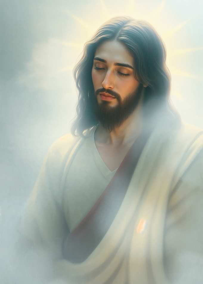 Jesus Christ Praying in Heaven