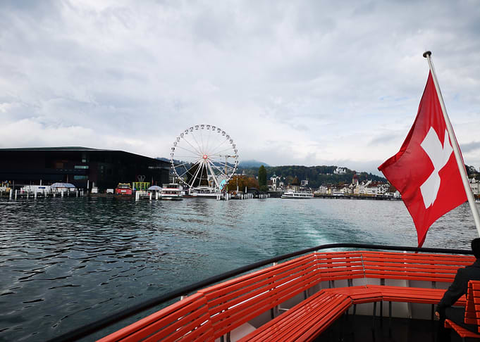 Swiss Lake View from Boat