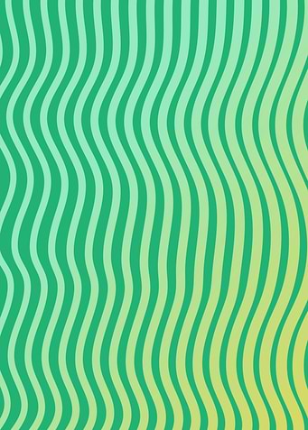 Wavy Green Lines Abstract