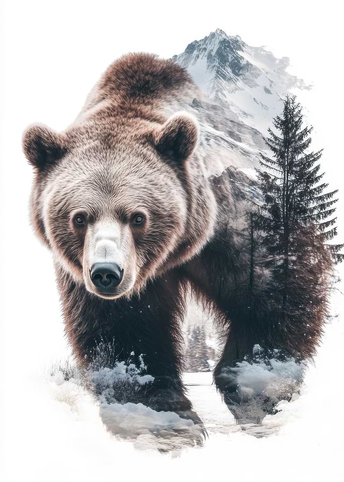 Bear in Snowy Mountains