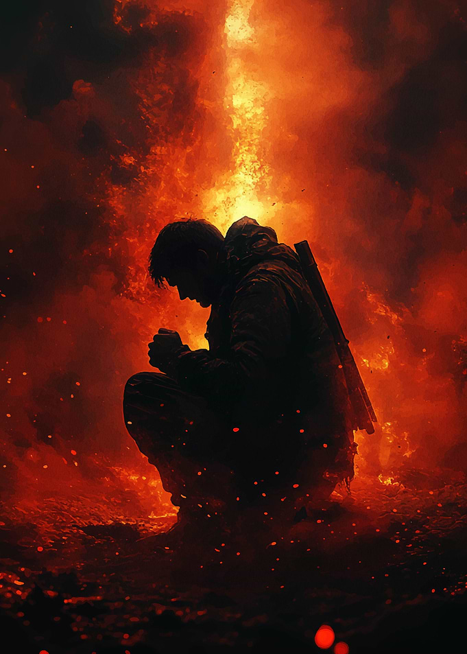 Silhouette in Fire