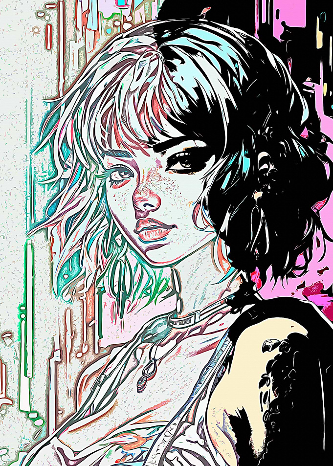 Cyberpunk Woman Portrait