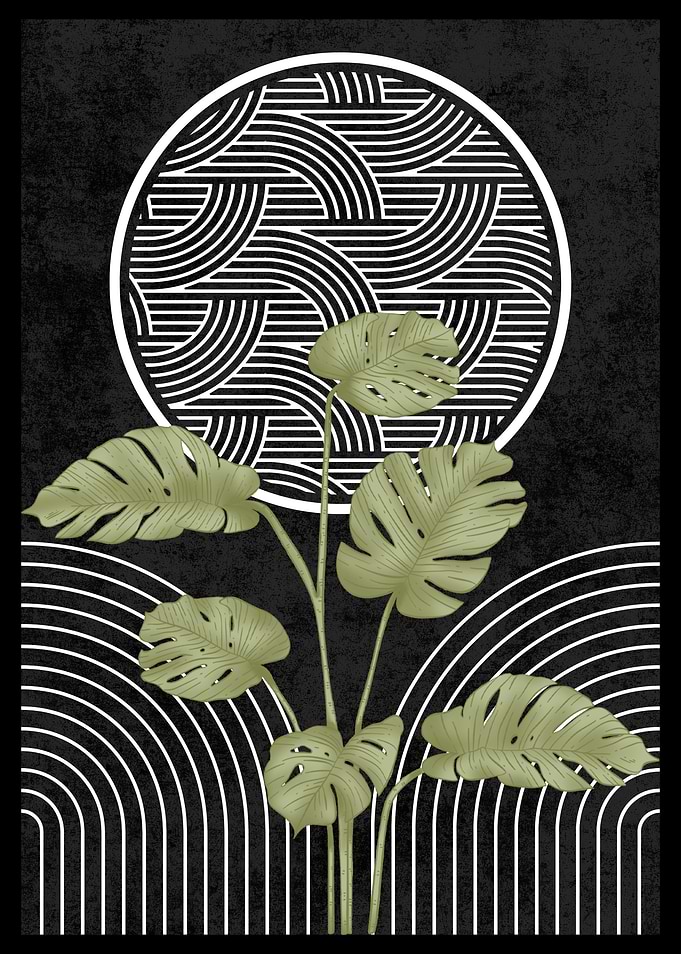 Tropical Leaves Abstract Art