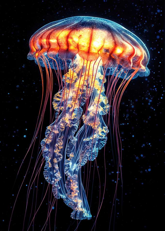 Rainbow Jellyfish Poster