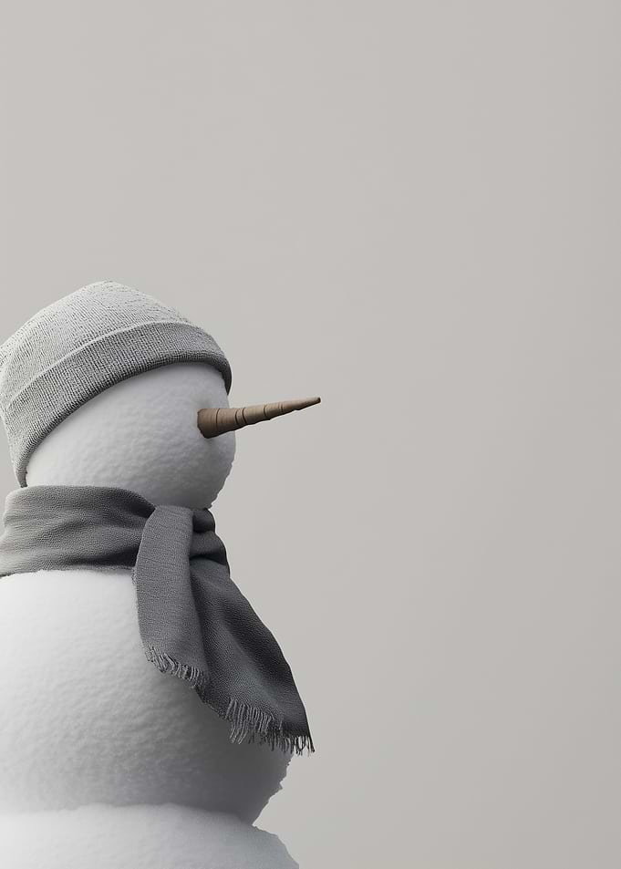 Snowman with Scarf and Hat