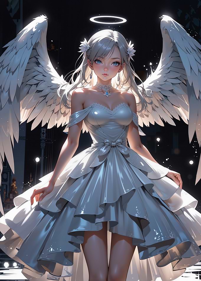 Angel in White Dress