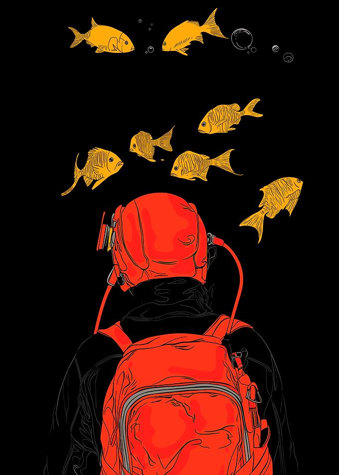 Diver and Fish