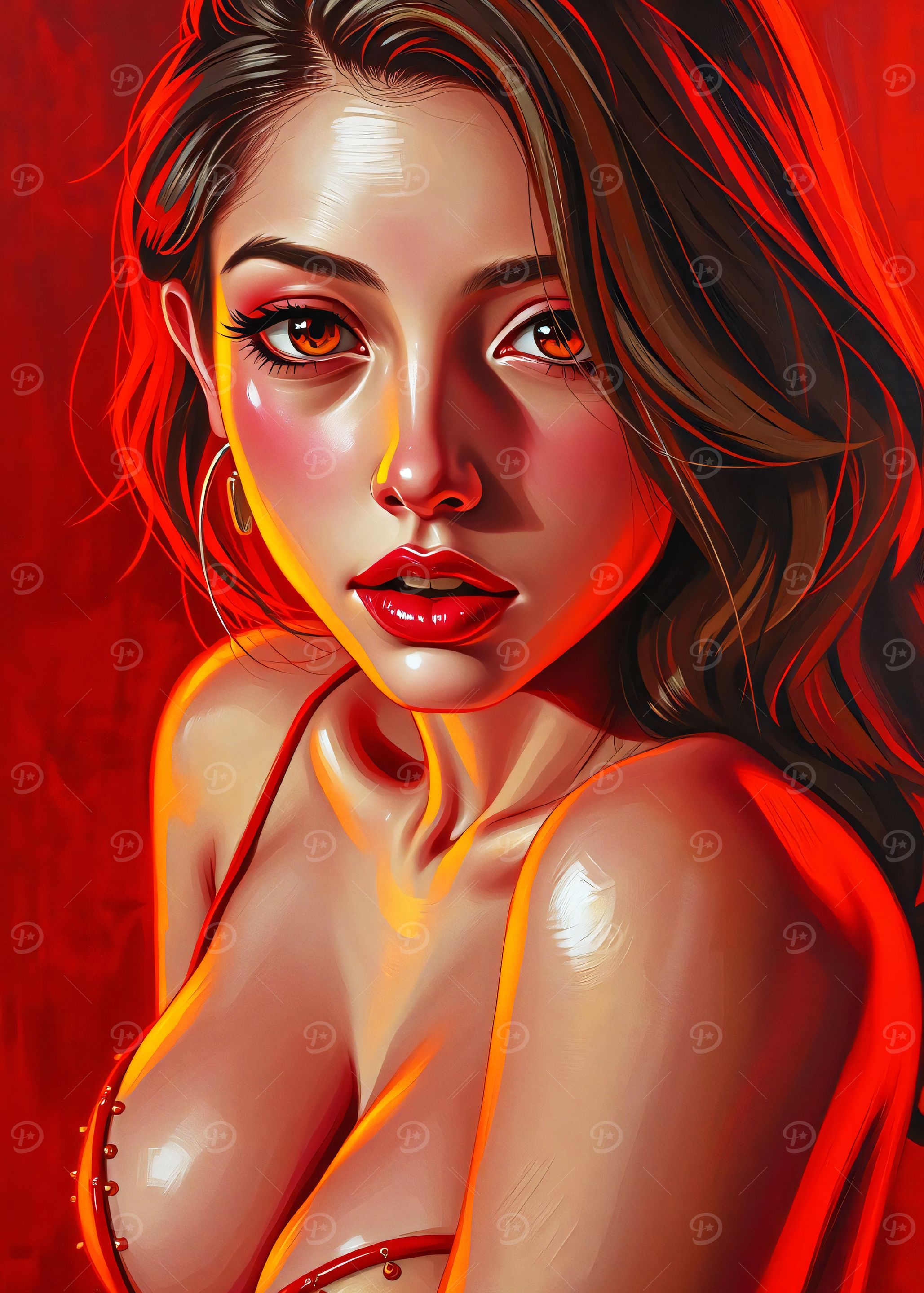 Woman in Red Light