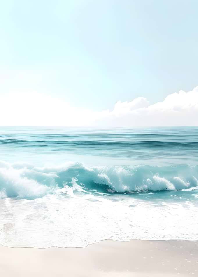Ocean Wave on Sandy Beach