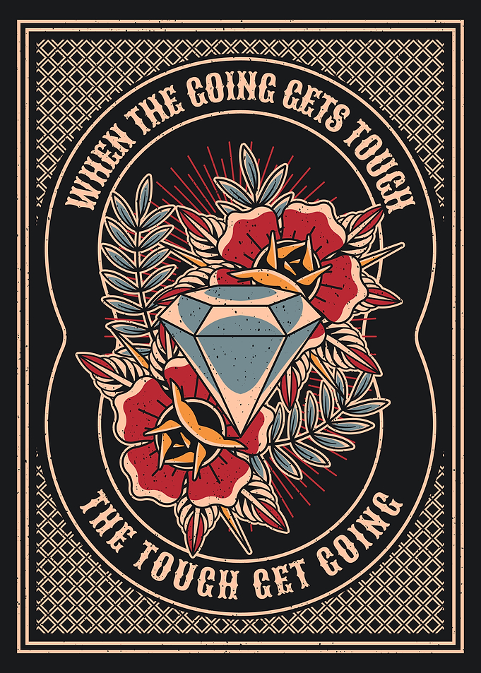 Diamond & Roses Tattoo