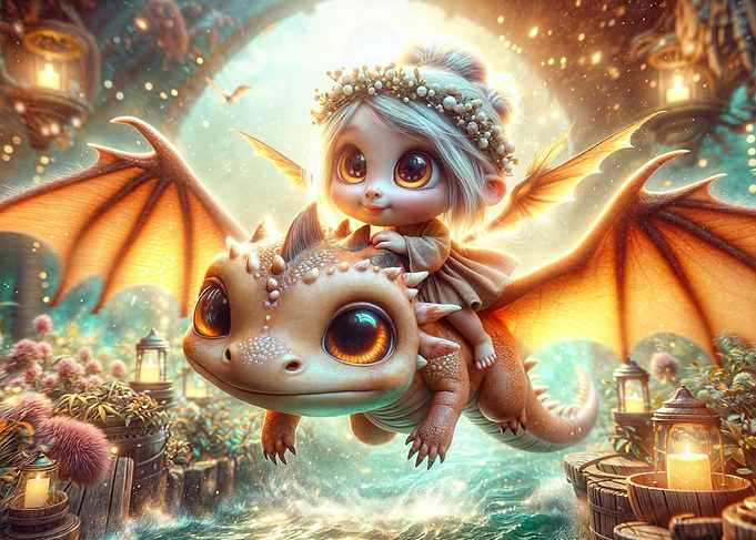 Fairy Riding Dragon