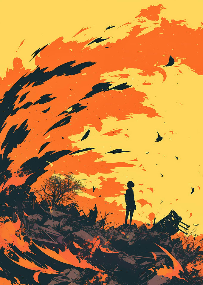 Silhouette in Fire