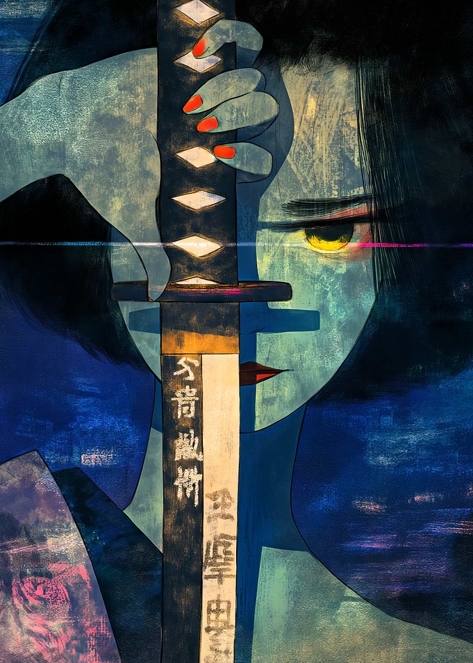 Retro Katana Geisha