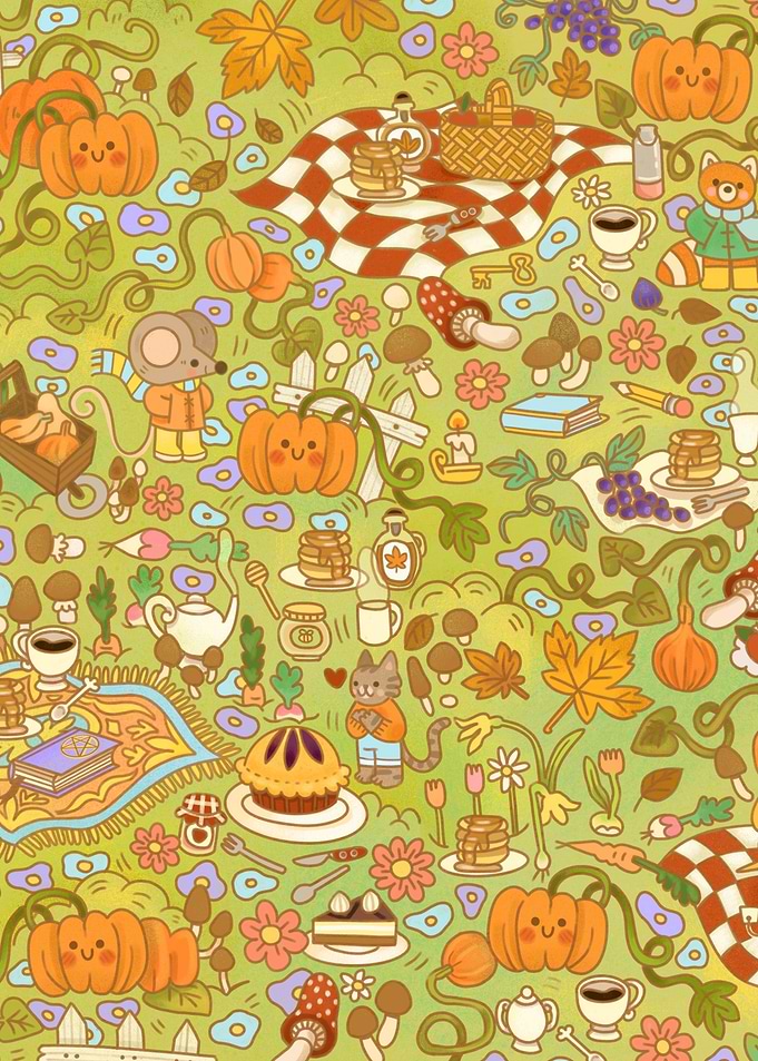 Autumn Picnic Illustration n°1