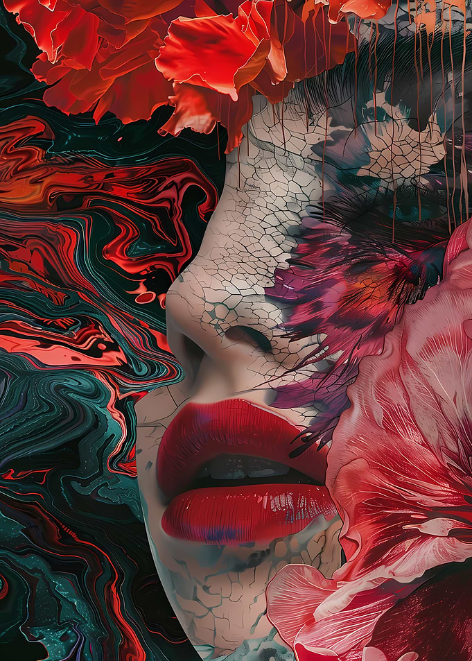 Floral Face Art
