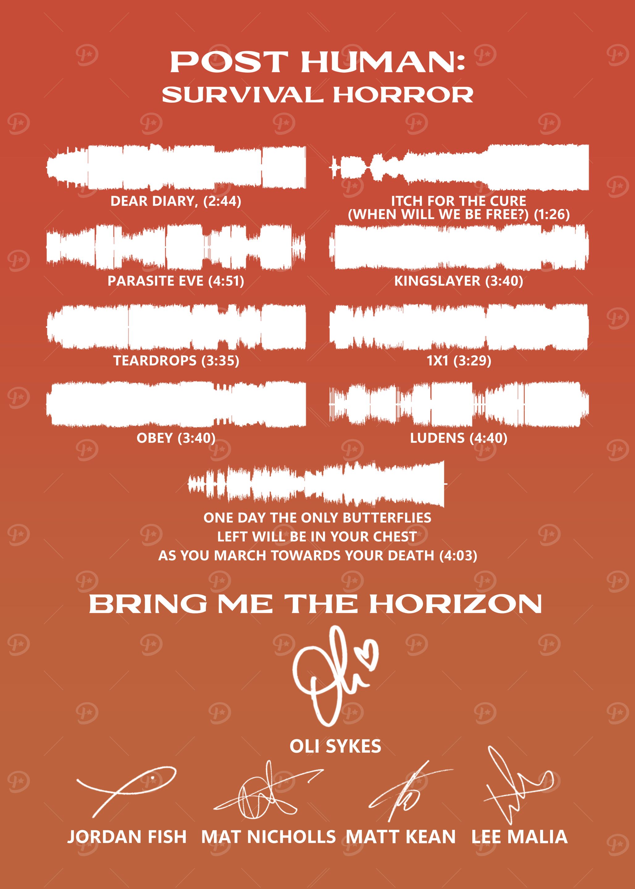 Bring Me The Horizon 'Post Human: Survival Horror' Album Soundwave Art