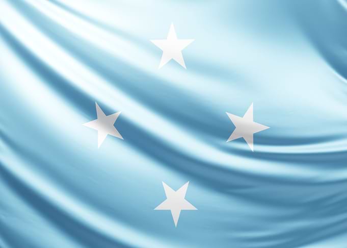 Micronesia Flag, realistic flag of micronesia