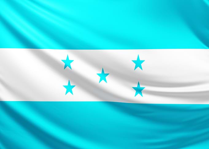 Honduras Flag, realistic flag of Honduras