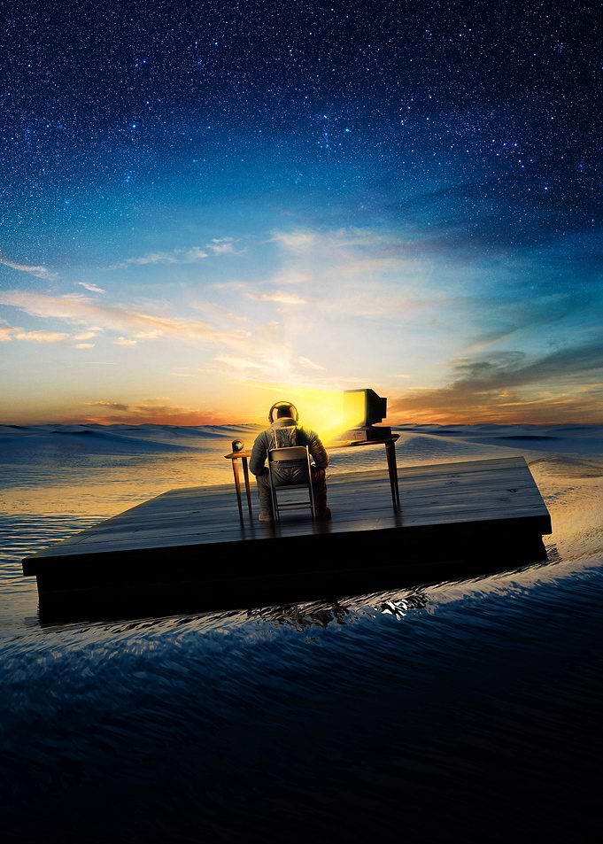 Astronaut at Sunset