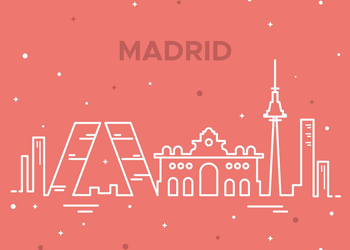 Madrid Skyline Illustration
