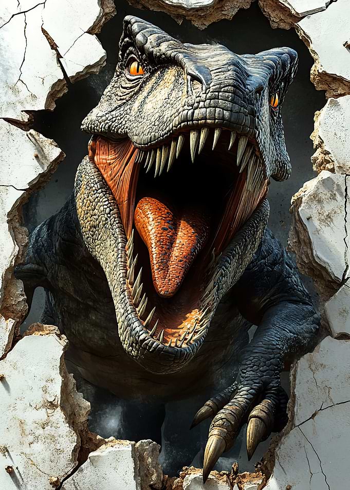 T-Rex Breaking Through