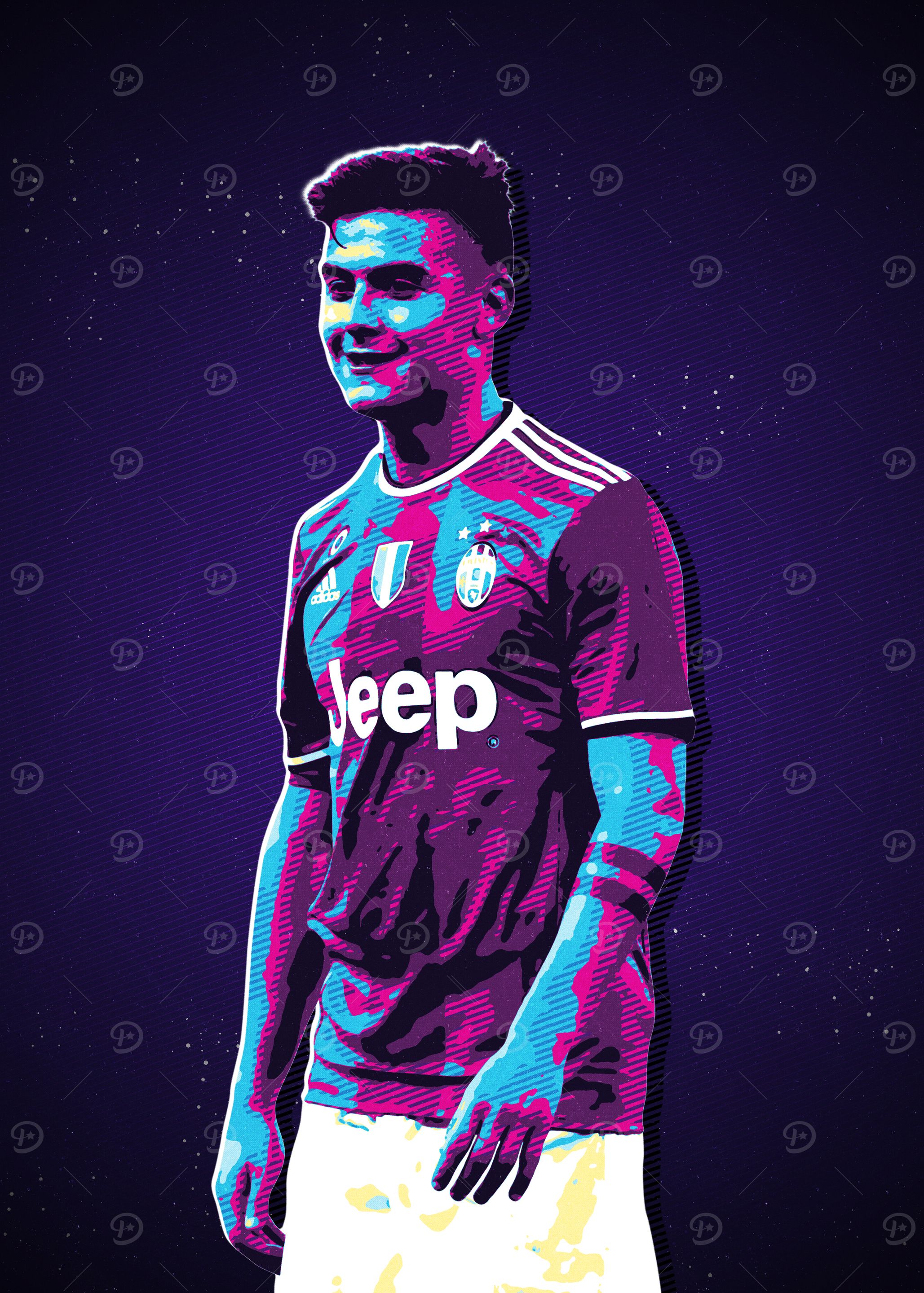 Soccer Player in Retro Style