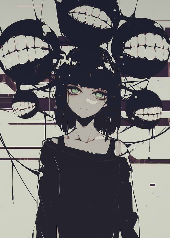 Anime Girl with Mouths