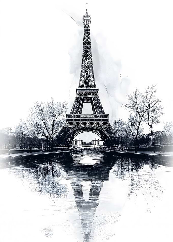 Eiffel Tower Watercolor