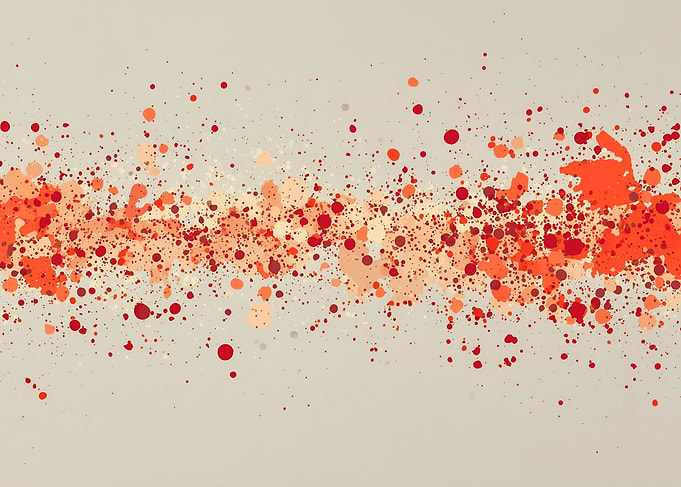Abstract Orange and Red Splashes